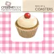 Glasonderzetters  met cup cake